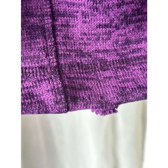 Lands’ End Women’s Size XS Heathered Purple Cowl Neck Fleece Pullover Sweater - Picture 8 of 13